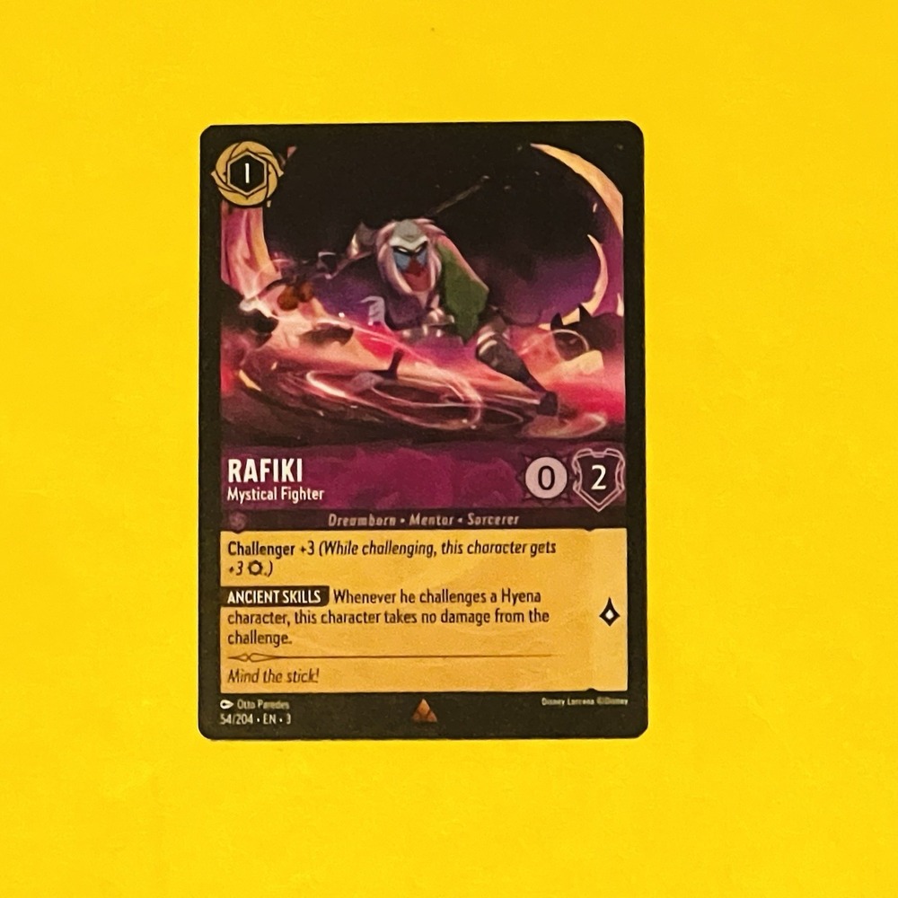 Disney Lorcana: Into The Inklands - Rafiki - Mystical Fighter - 54/204‎ - Rare